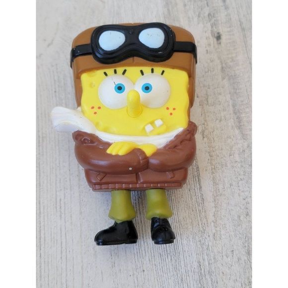 Burger King 2005 SpongeBob airplane pilot toy figure - Picture 1 of 8